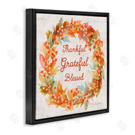 Sherri Buck Baldwin | Autumn Foliage Wreath Thankful Grateful Blessed