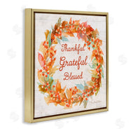 Sherri Buck Baldwin | Autumn Foliage Wreath Thankful Grateful Blessed