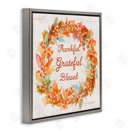 Sherri Buck Baldwin | Autumn Foliage Wreath Thankful Grateful Blessed