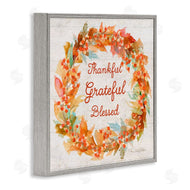 Sherri Buck Baldwin | Autumn Foliage Wreath Thankful Grateful Blessed