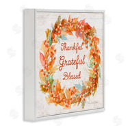 Sherri Buck Baldwin | Autumn Foliage Wreath Thankful Grateful Blessed
