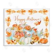 Sherri Buck Baldwin | Happy Autumn Pumpkin Harvest Foliage Border