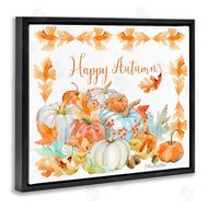 Sherri Buck Baldwin | Happy Autumn Pumpkin Harvest Foliage Border