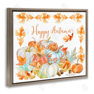 Sherri Buck Baldwin | Happy Autumn Pumpkin Harvest Foliage Border
