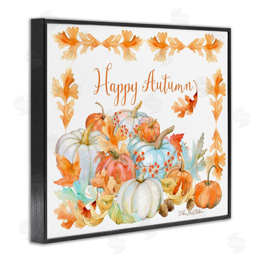Sherri Buck Baldwin | Happy Autumn Pumpkin Harvest Foliage Border