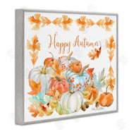 Sherri Buck Baldwin | Happy Autumn Pumpkin Harvest Foliage Border