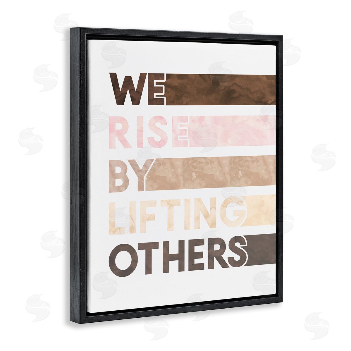 Erica Billups Rise By Lifting Others Motivational Phrase Black Floater Frame Canvas Art