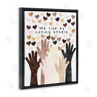 Erica Billups | We Rise by Lifting Others Quote Hands Hearts
