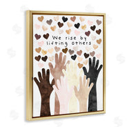 Erica Billups | We Rise by Lifting Others Quote Hands Hearts