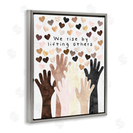 Erica Billups | We Rise by Lifting Others Quote Hands Hearts