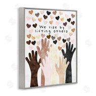Erica Billups | We Rise by Lifting Others Quote Hands Hearts