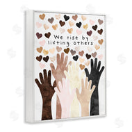 Erica Billups | We Rise by Lifting Others Quote Hands Hearts