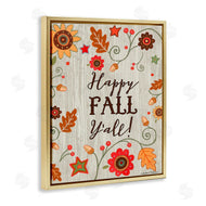 Andrea Tachiera | Happy Fall Y'all Phrase Autumn County Border
