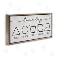 Stupell Studio | Simple Rustic Laundry Symbol Guide Clean Home