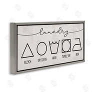 Stupell Studio | Simple Rustic Laundry Symbol Guide Clean Home