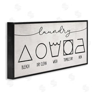 Stupell Studio | Simple Rustic Laundry Symbol Guide Clean Home