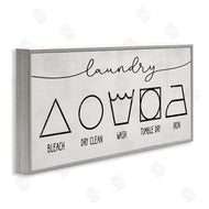Stupell Studio | Simple Rustic Laundry Symbol Guide Clean Home