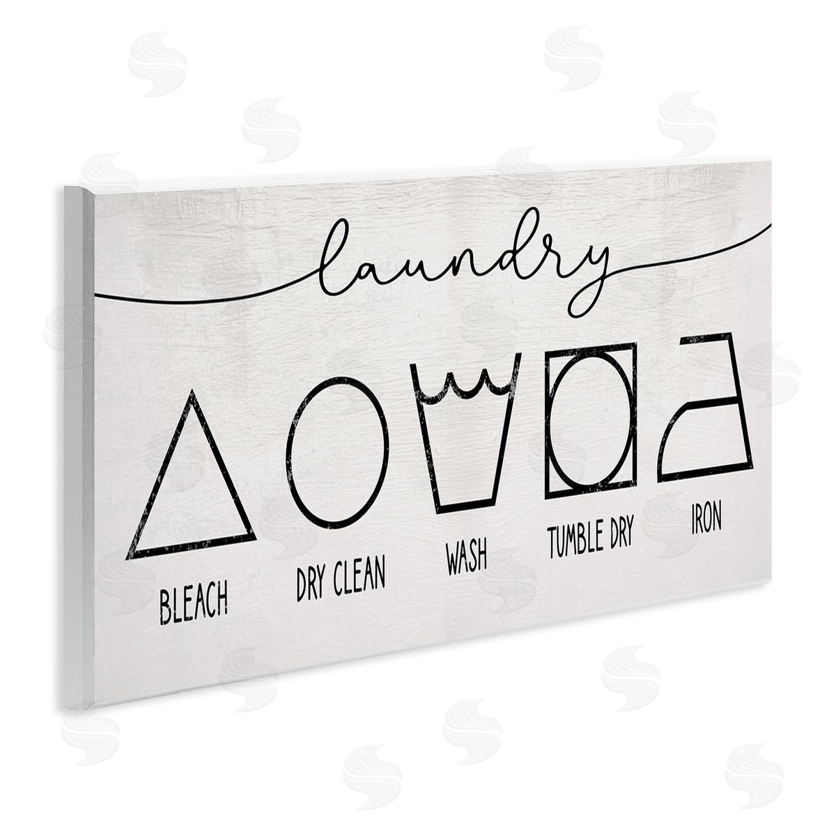 Stupell Studio Simple Rustic Laundry Symbol Guide Clean Home Wall Plaque Art