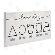 Stupell Studio | Simple Rustic Laundry Symbol Guide Clean Home