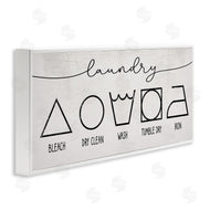 Stupell Studio | Simple Rustic Laundry Symbol Guide Clean Home
