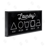 Stupell Studio | Distressed Country Laundry Symbol Cleaning Guide