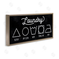 Stupell Studio | Distressed Country Laundry Symbol Cleaning Guide