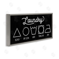 Stupell Studio | Distressed Country Laundry Symbol Cleaning Guide