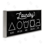 Stupell Studio | Distressed Country Laundry Symbol Cleaning Guide