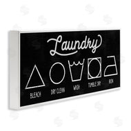 Stupell Studio | Distressed Country Laundry Symbol Cleaning Guide