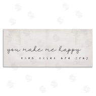 Stupell Studio | Make Me Happy Quote Charming Romantic Rustic