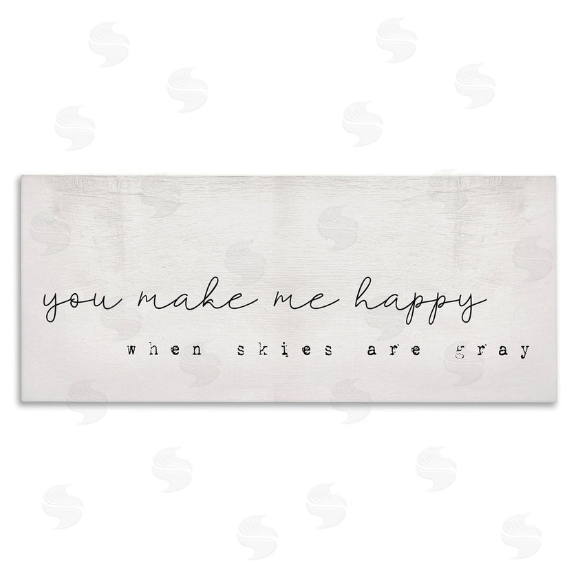 Stupell Studio | Make Me Happy Quote Charming Romantic Rustic