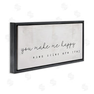 Stupell Studio | Make Me Happy Quote Charming Romantic Rustic
