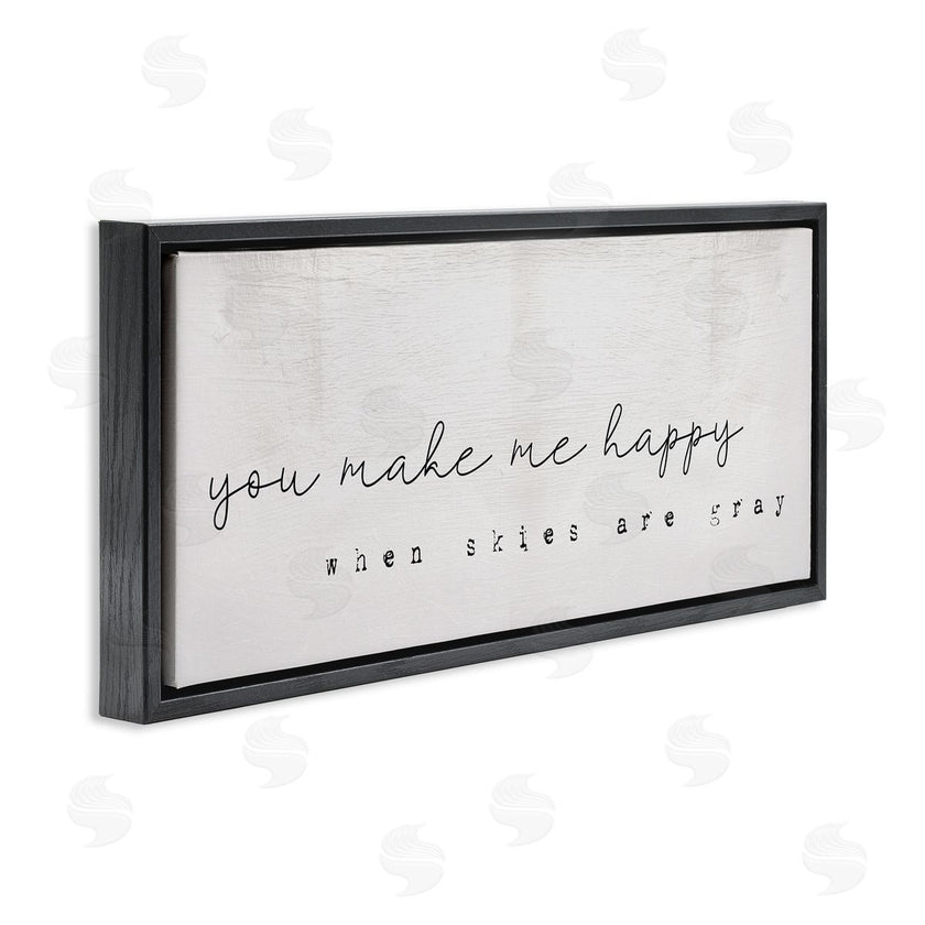 Stupell Studio | Make Me Happy Quote Charming Romantic Rustic