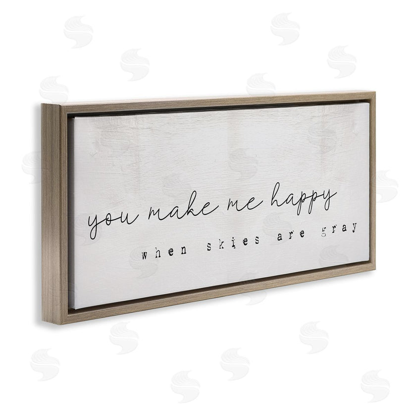 Stupell Studio | Make Me Happy Quote Charming Romantic Rustic