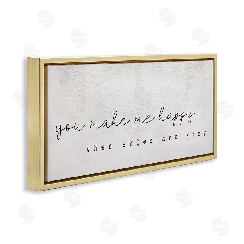 Stupell Studio | Make Me Happy Quote Charming Romantic Rustic