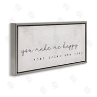Stupell Studio | Make Me Happy Quote Charming Romantic Rustic