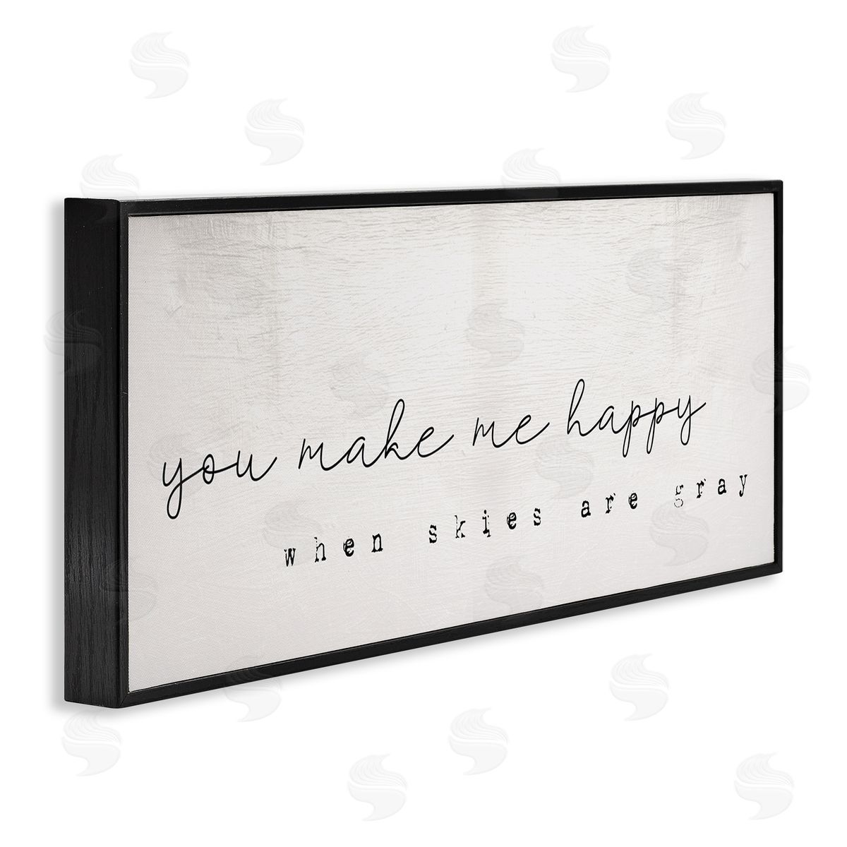 Stupell Studio Make Me Happy Quote Charming Romantic Rustic  Black Framed Giclee Wall Art