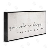 Stupell Studio | Make Me Happy Quote Charming Romantic Rustic