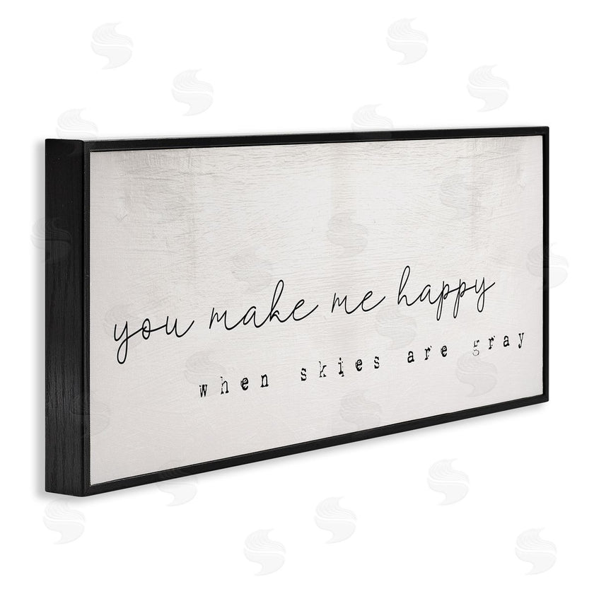 Stupell Studio | Make Me Happy Quote Charming Romantic Rustic