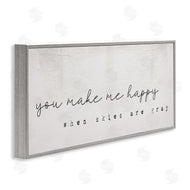 Stupell Studio | Make Me Happy Quote Charming Romantic Rustic