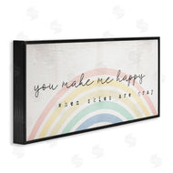 Stupell Studio | Happy Phrase Rustic Rainbow