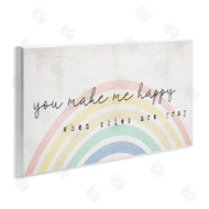 Stupell Studio | Happy Phrase Rustic Rainbow