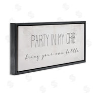 Stupell Studio | Party in Crib Quote BYOB Baby Bottle Humor