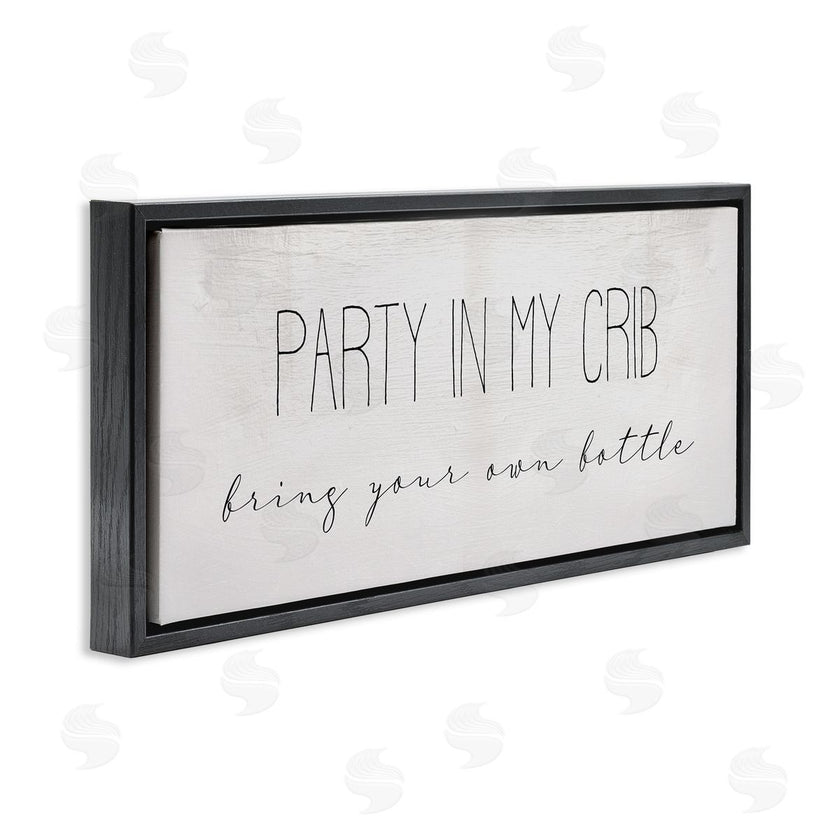 Stupell Studio | Party in Crib Quote BYOB Baby Bottle Humor