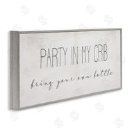 Stupell Studio | Party in Crib Quote BYOB Baby Bottle Humor