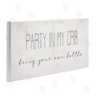 Stupell Studio | Party in Crib Quote BYOB Baby Bottle Humor