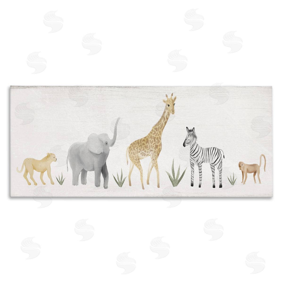 Adorable Jungle Animals Wildlife Canvas Wall Art, Home Decor by Stupell Studio