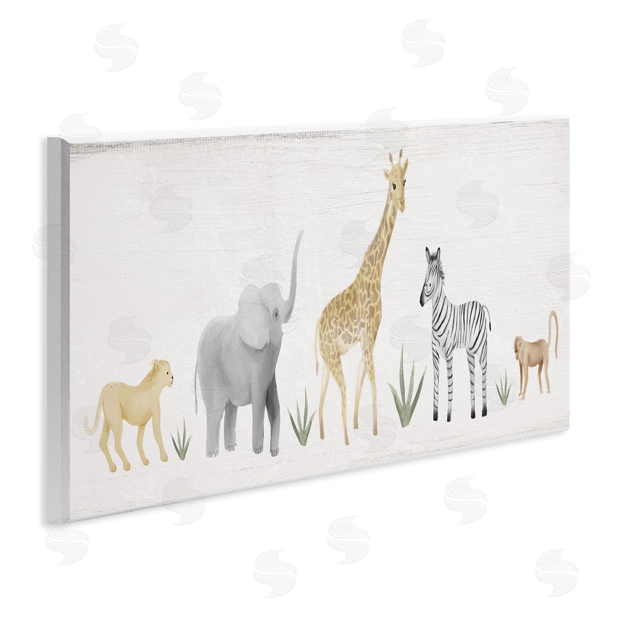 Adorable Jungle Animals Wildlife Wood Plaque Wall Art, Home Decor by Stupell Studio