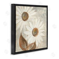 Chris Paschke | White Neutral Daisy Florals Vintage Charm