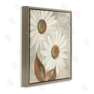 Chris Paschke | White Neutral Daisy Florals Vintage Charm